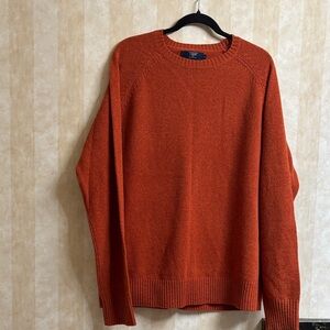J. Crew Men's Vibrant Orange Crewneck Sweater ( new without tags)